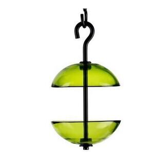 Mosaic Birds Double Hanging Poppy Feeder Lime